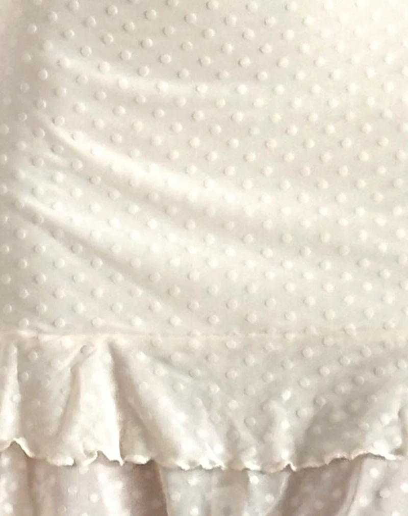 Bestari Mini Dress in Ivory Polka Flock - Image 6