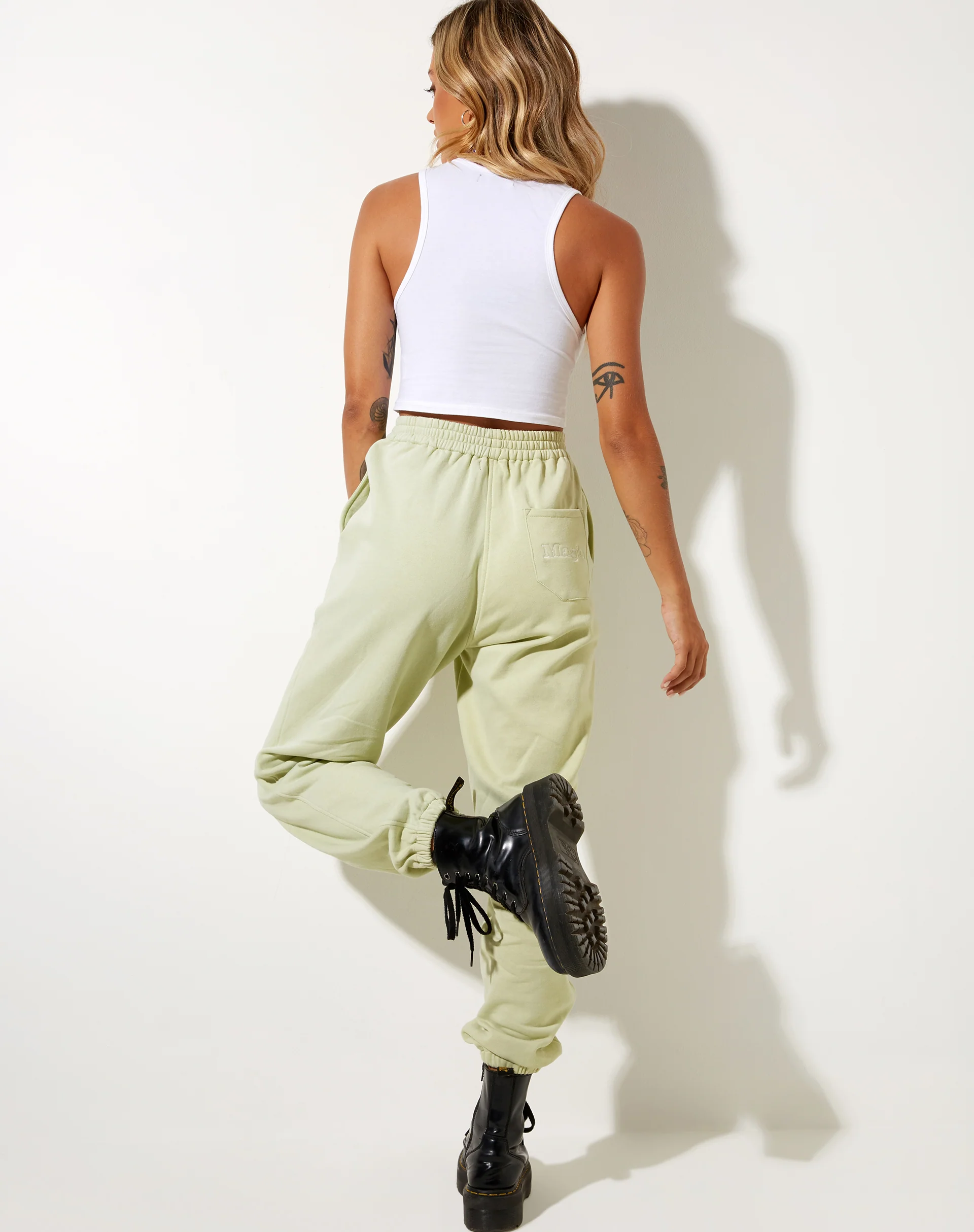 Besties Jogger in Green Graffiti Magic Embro - Image 4