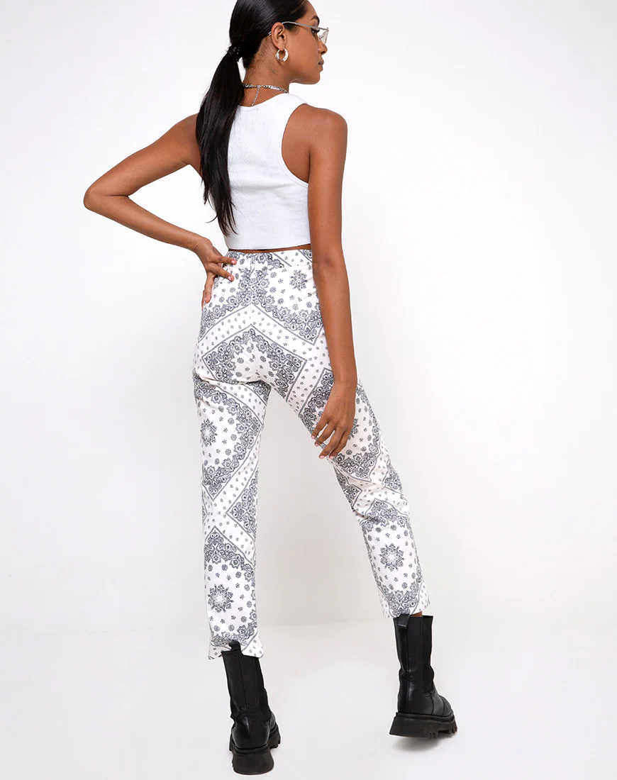 Beth Trouser in Bandana Ecru Placement - Image 5
