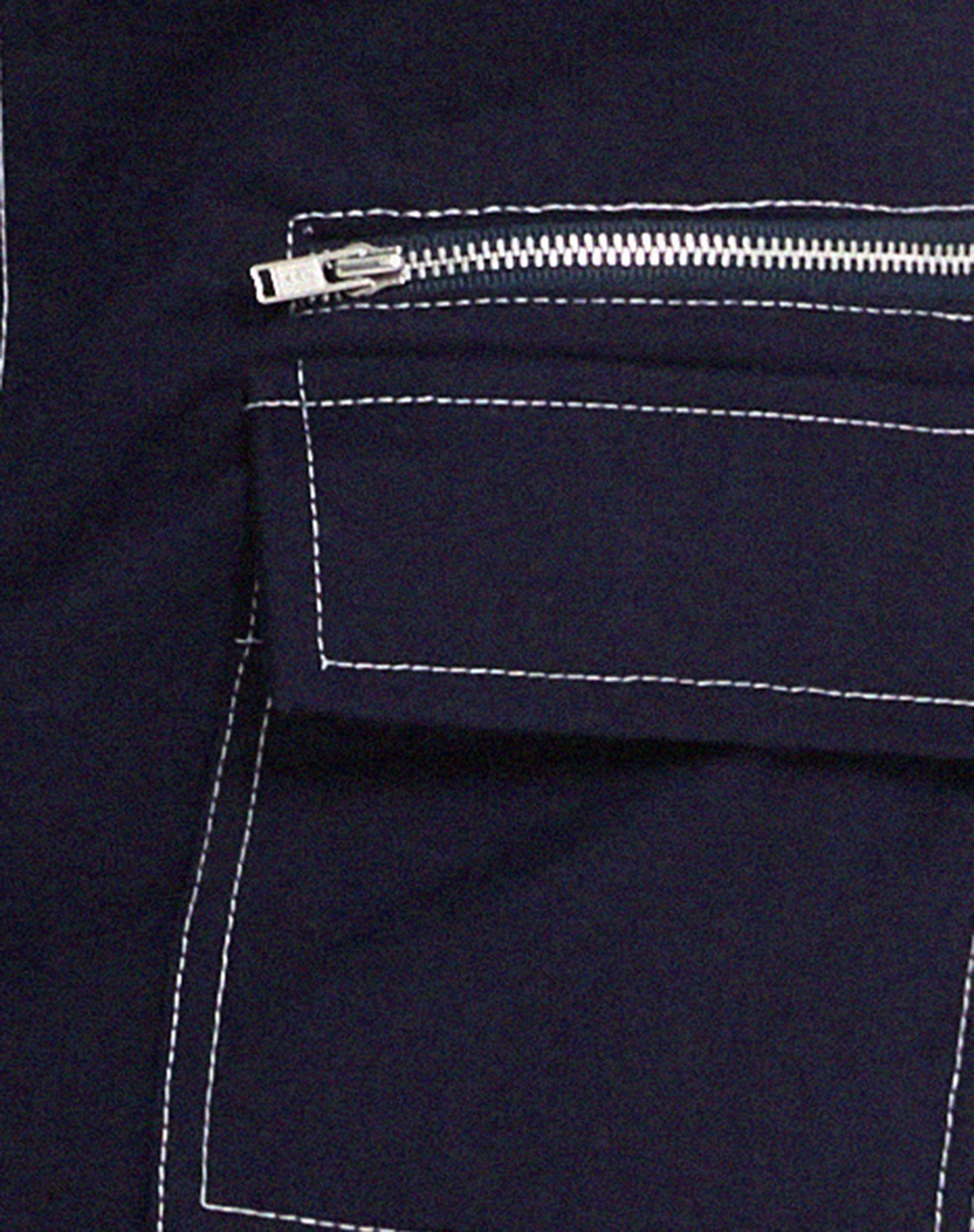 Betsy Mini Skirt in Navy with White Top Stitch - Image 7