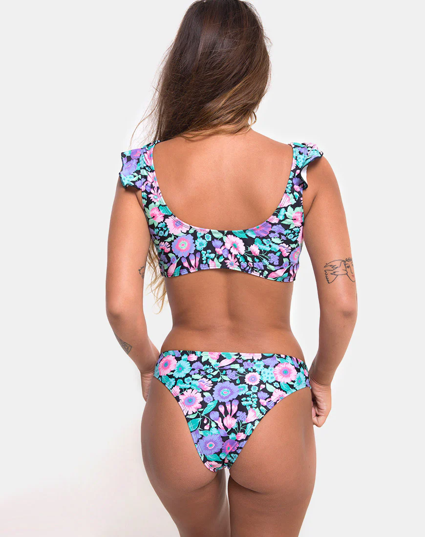 Bev Bikini Top in Illuminated Floral - Image 2