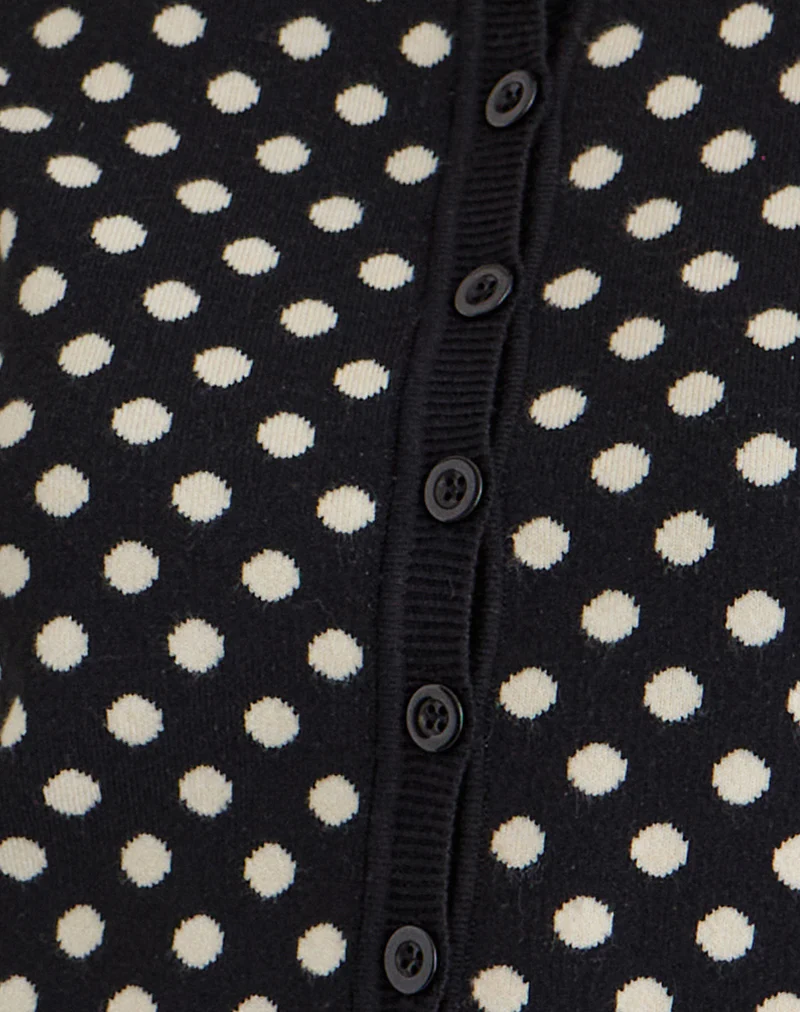 Bhavina Cardigan in Mono Polka - Image 8