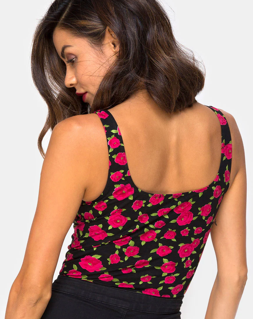 Bida Bodice in Red Bloom - Image 2