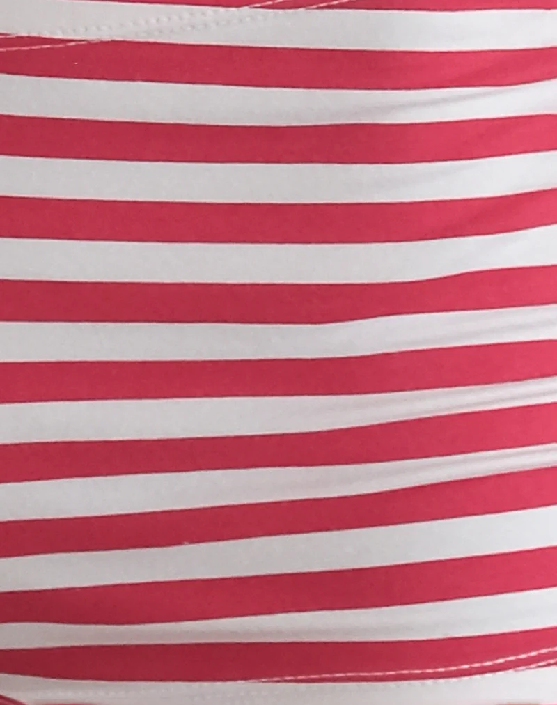 Biga Long Sleeve Top in Red and White Stripe - Image 6