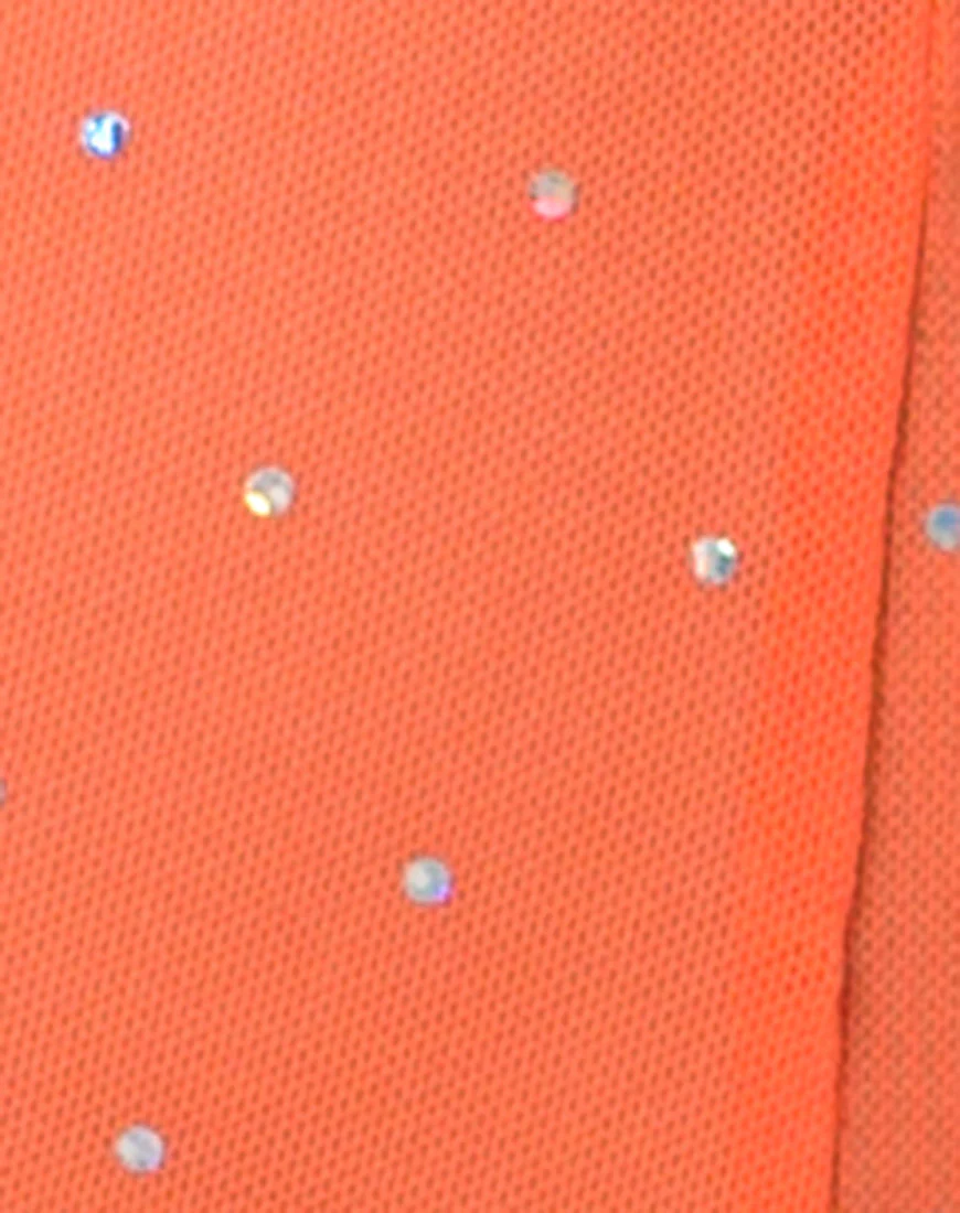 Bike Short in Crystal Net Orange - Image 5