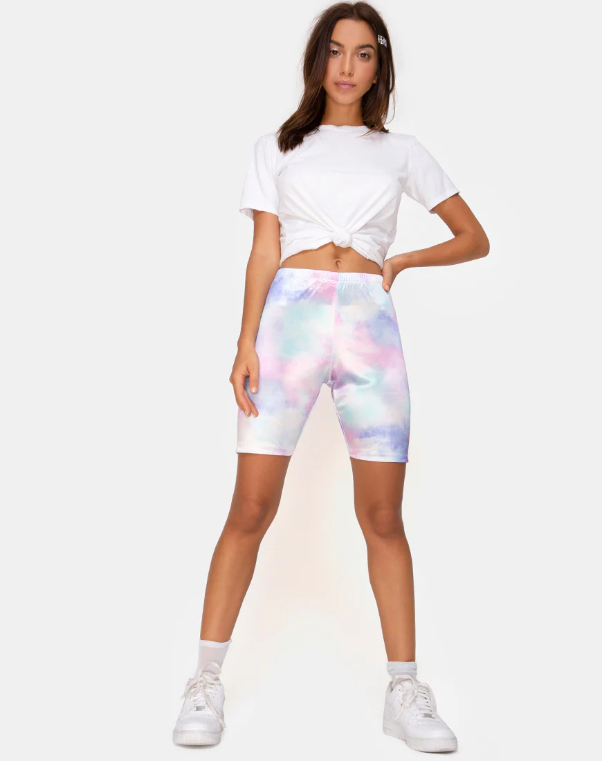 Bike Short in Pastel Tie Dye - Image 3