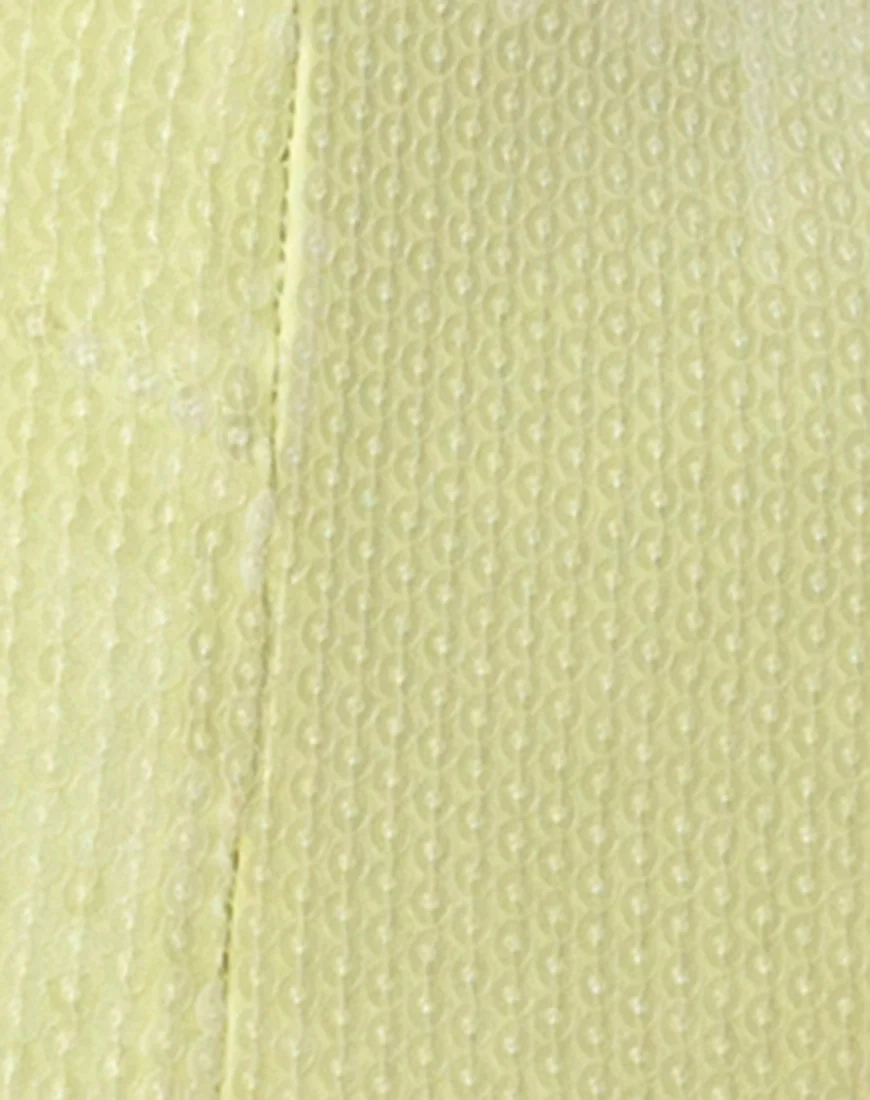 Bike Short in Pistachio Green with Clear Sequins - Image 5