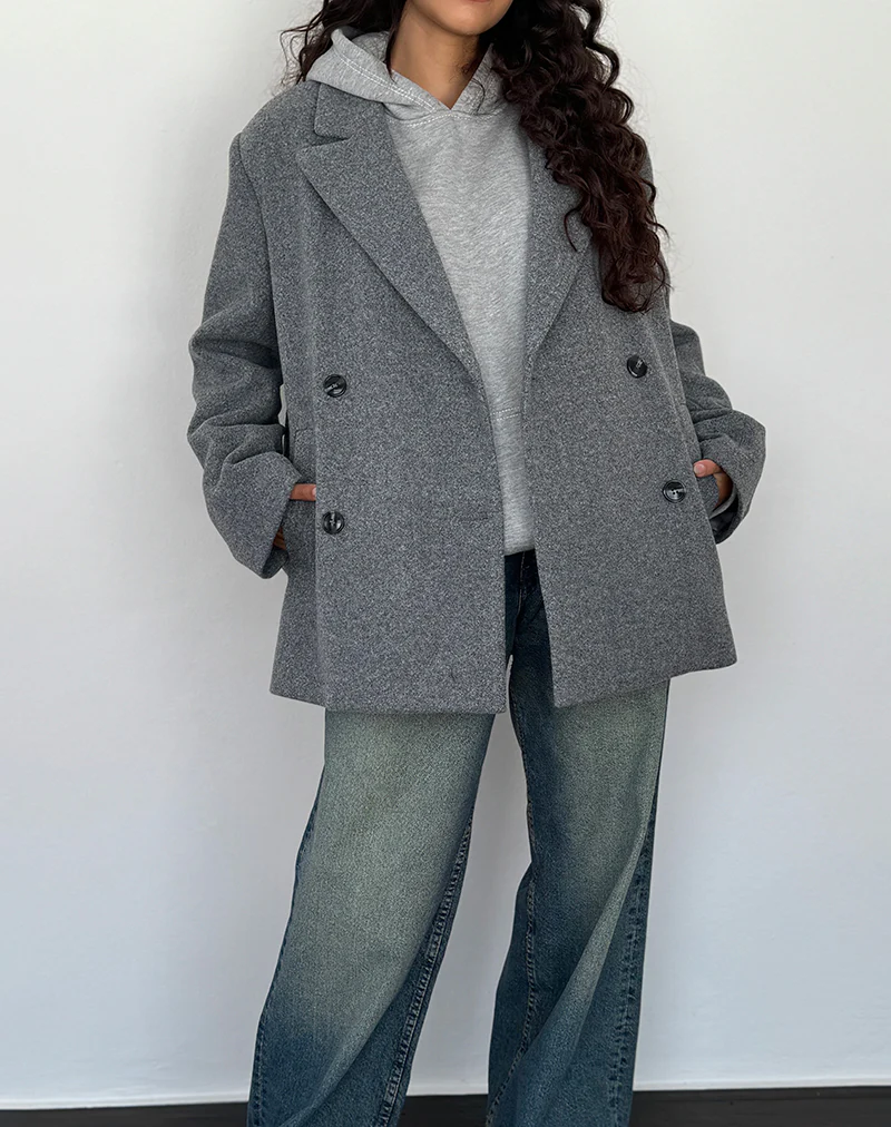 Binaiya Oversized Blazer in Grey - Image 2