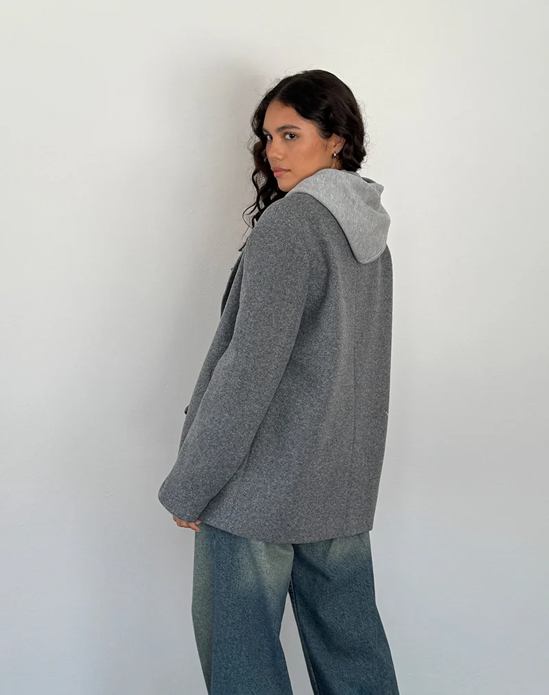 Binaiya Oversized Blazer in Grey - Image 4