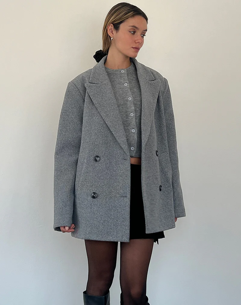Binaiya Oversized Blazer in Grey - Image 6