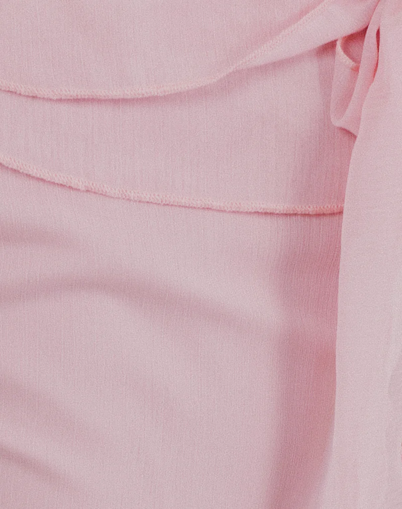 Binita Mini Dress in Chiffon Peony - Image 6