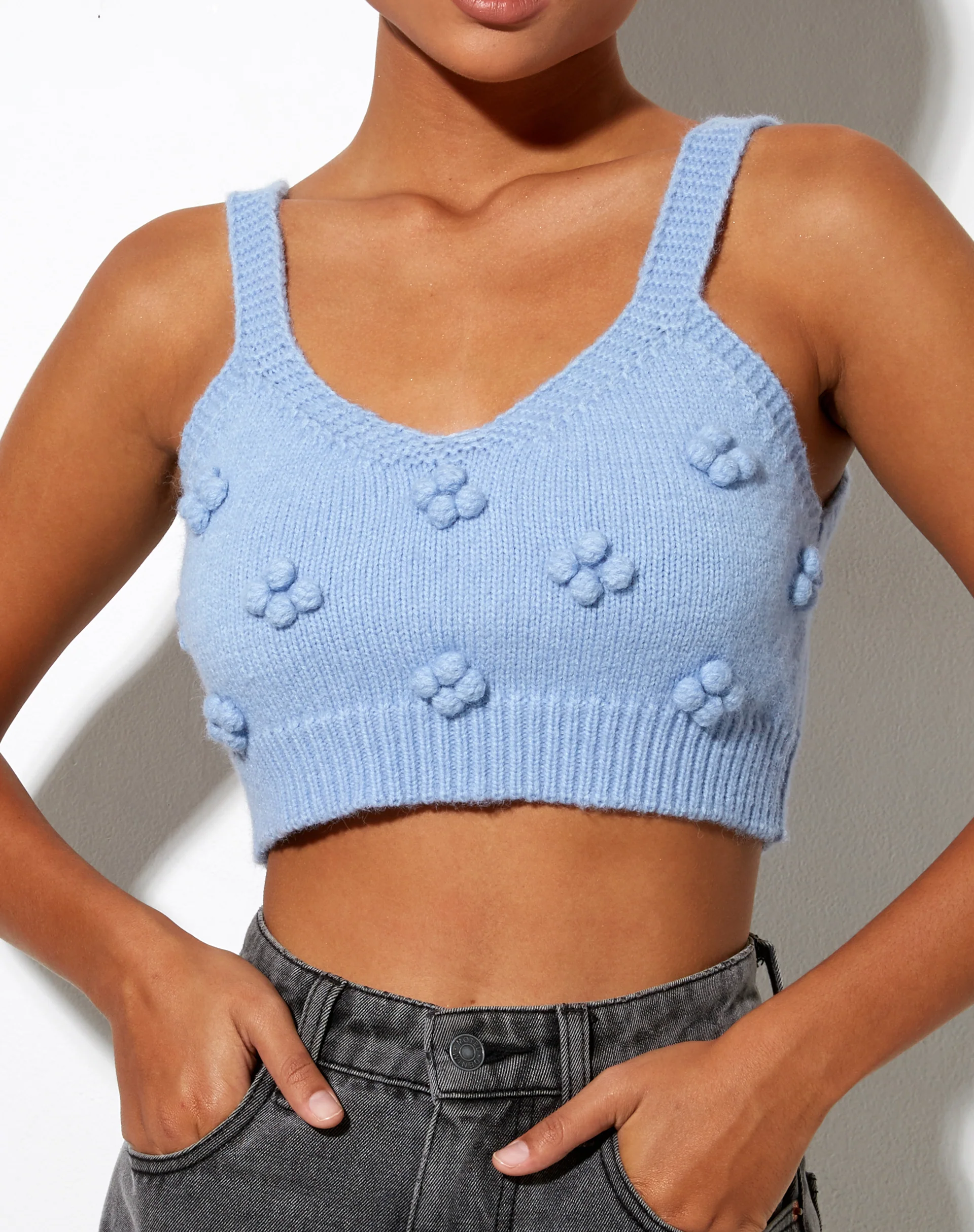 Birra Crop Top in Baby Blue - Image 6