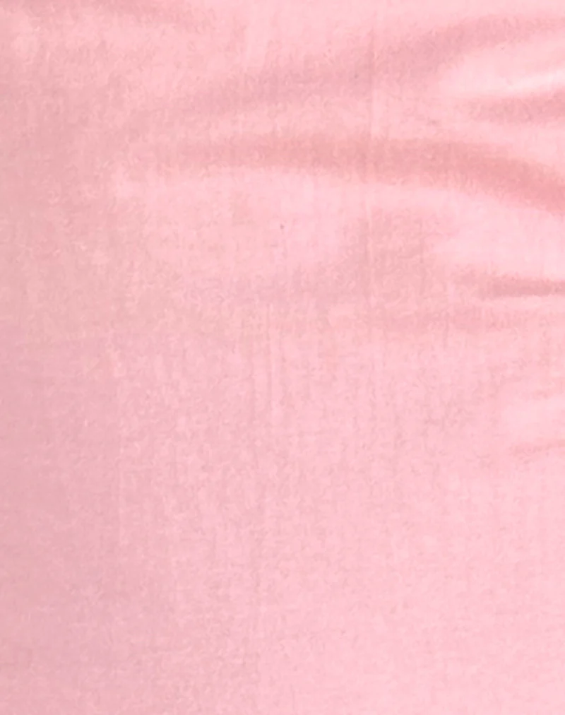 Bitha Top in Ballet Pink with Adrenaline Red Binding - Image 6