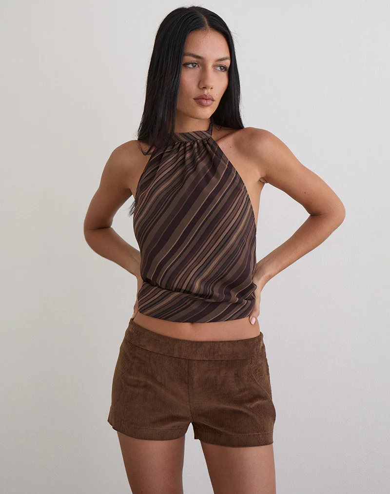 Blazira Short in Whale Cord Brown - Image 4