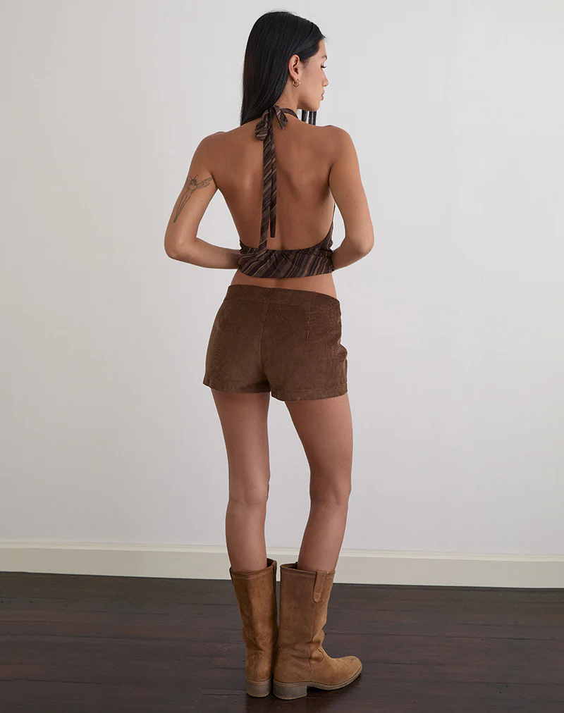 Blazira Short in Whale Cord Brown - Image 5