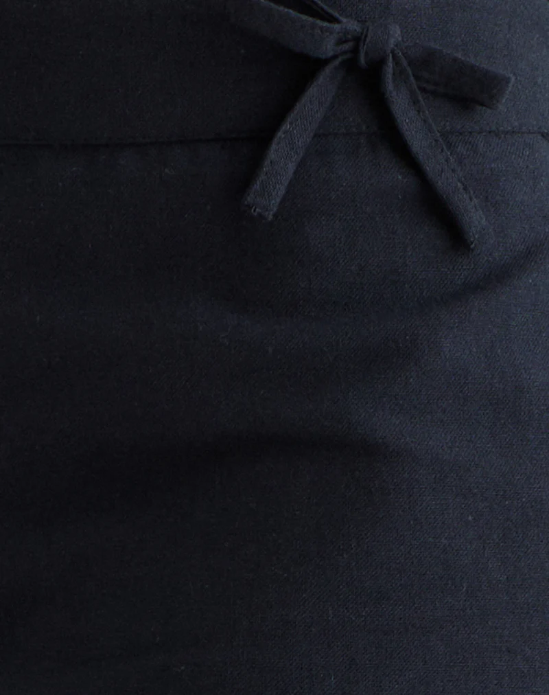 Blazy Tie Shorts in Black - Image 6