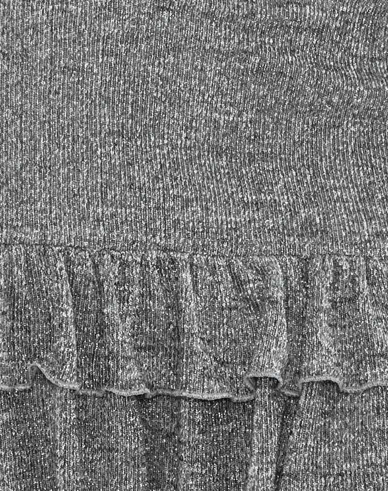 Blio Mini Dress in Grey Shimmer - Image 7