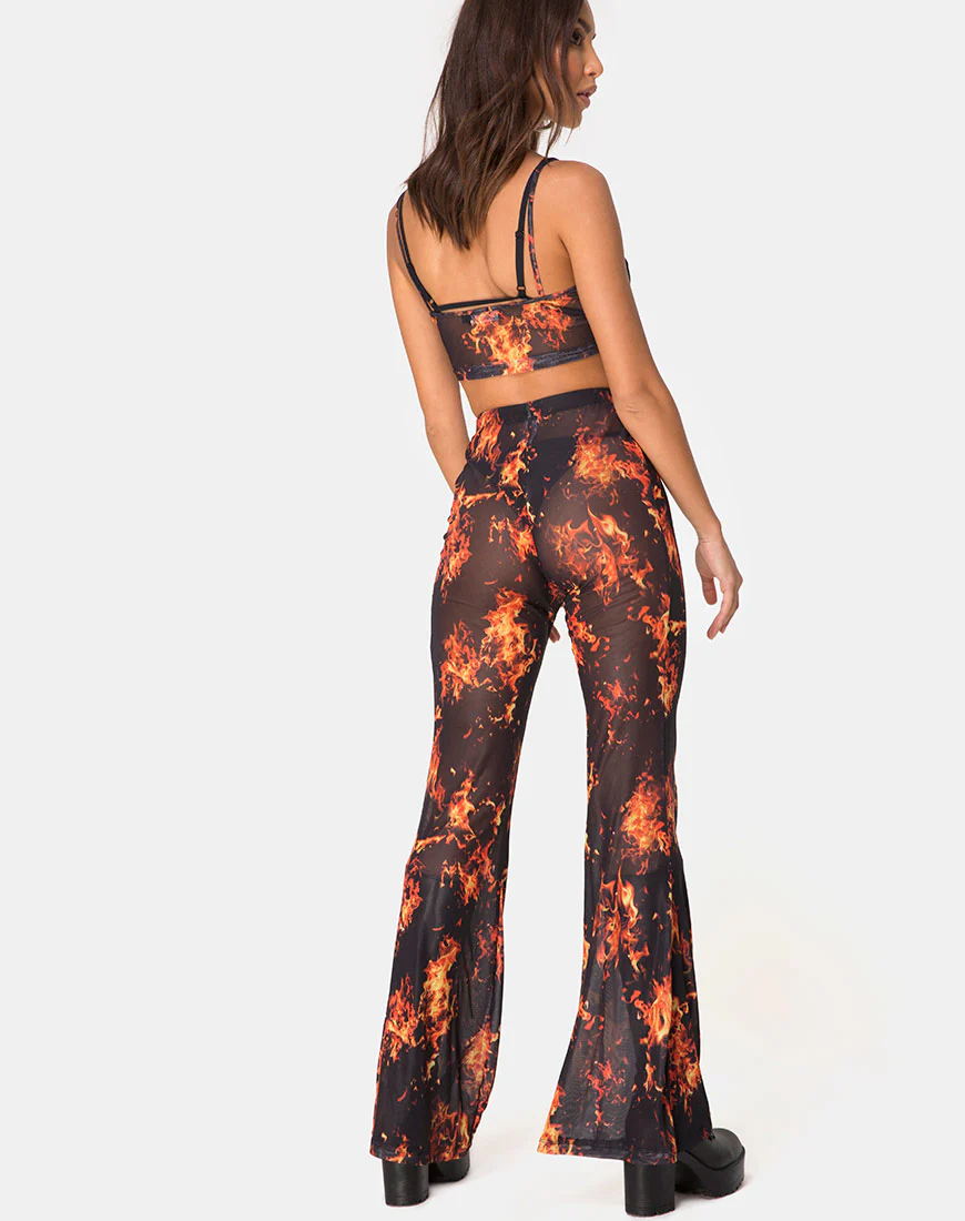 Bliss Crop Top in Fire Mesh - Image 4