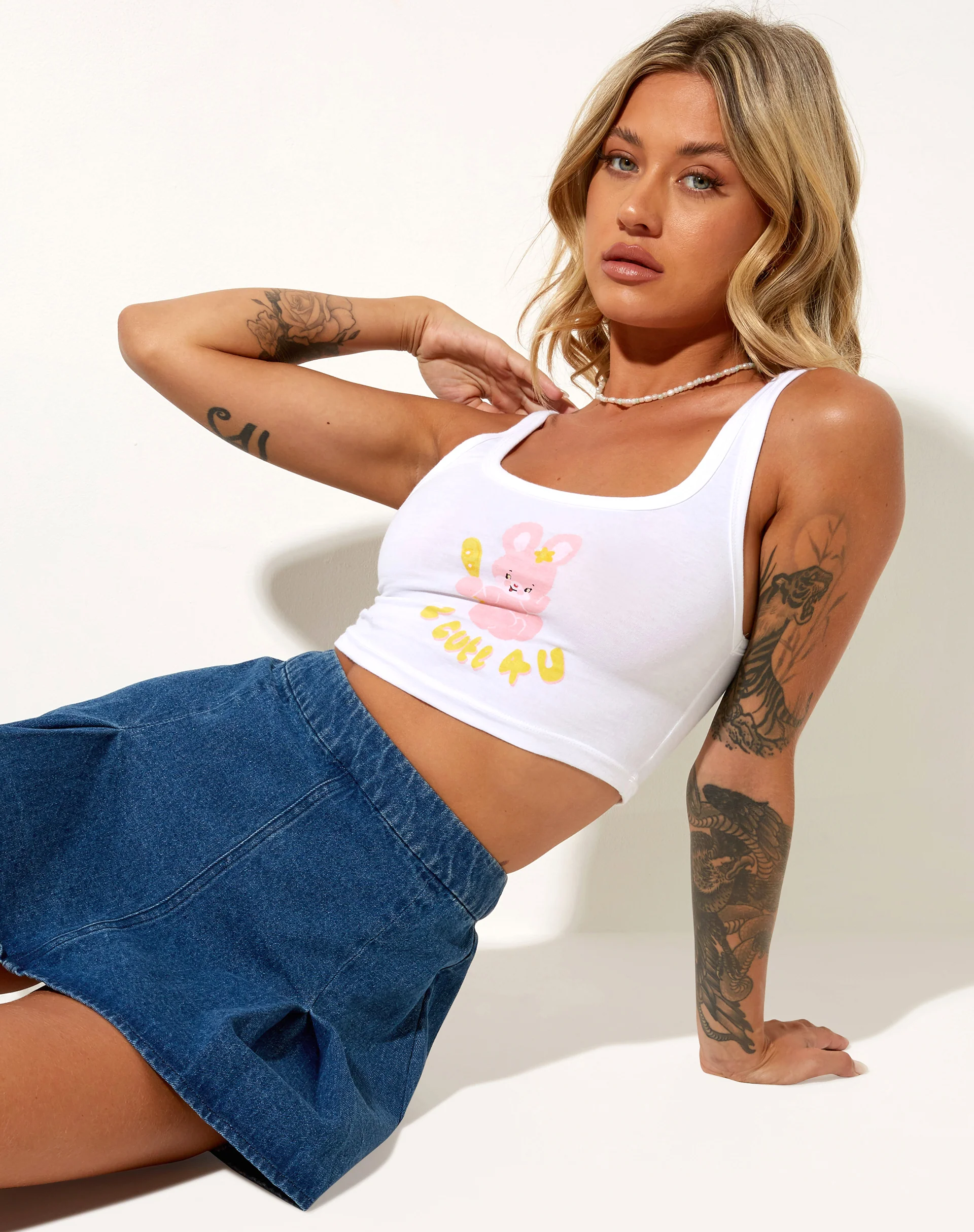 Blois Crop Top in White 2 Cute 4 U - Image 4