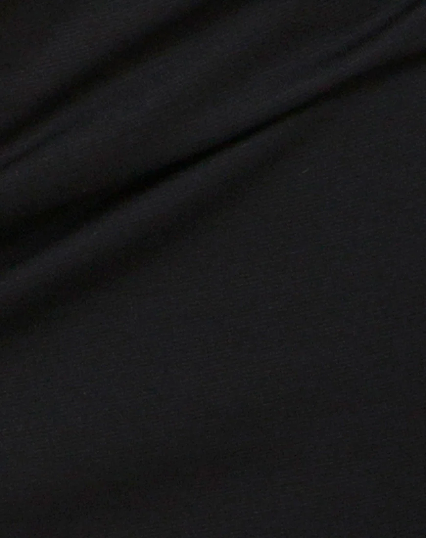 Bocha Crop Top in Black with Silver Chain - Image 5