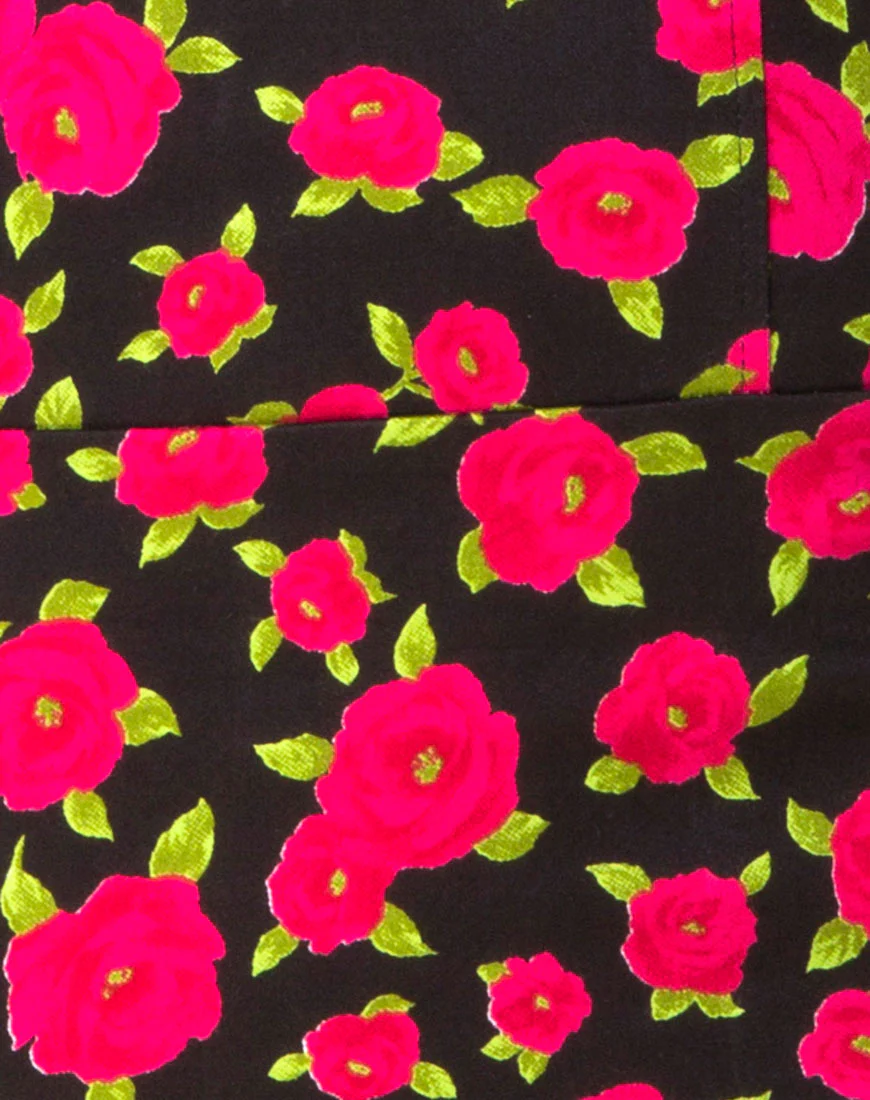 Boco Bodycon Dress in Red Bloom - Image 5