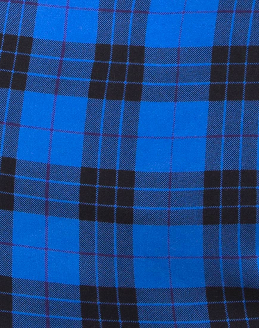 Boco Mini Dress in Tartan Blue - Image 6