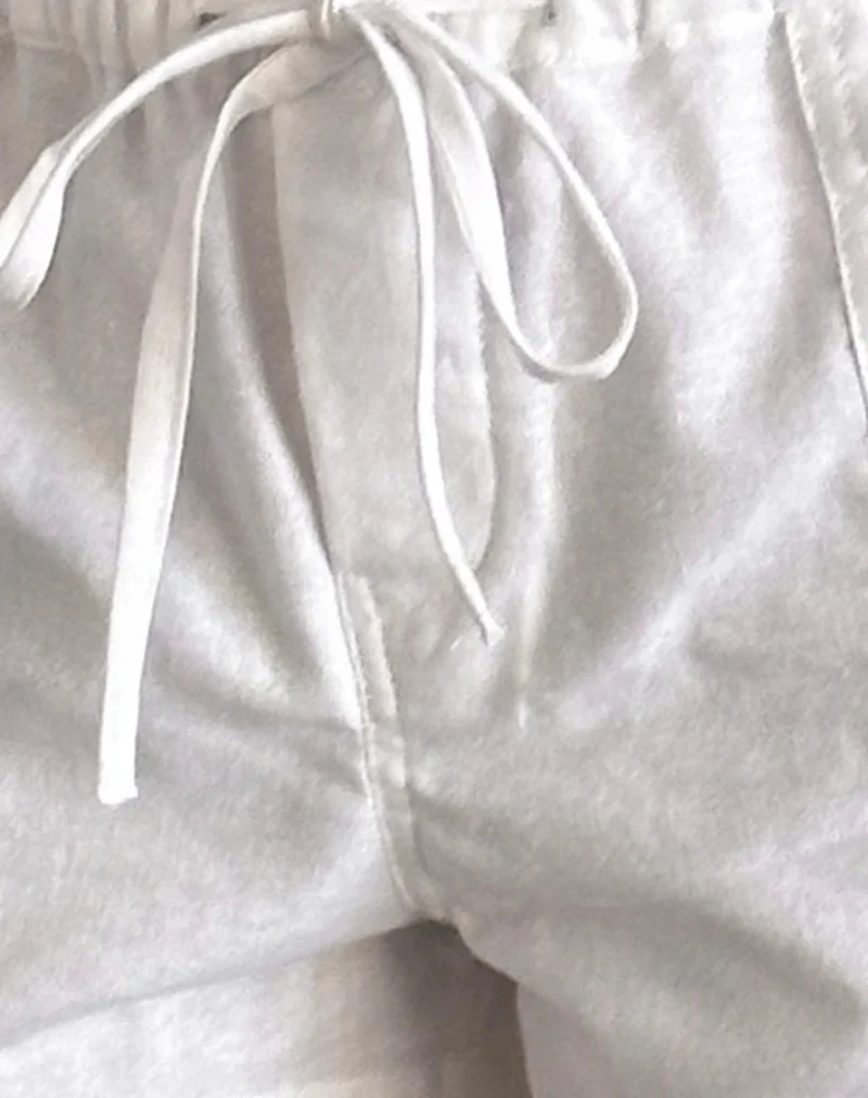 Bolaxi Short in Off White Linen - Image 6