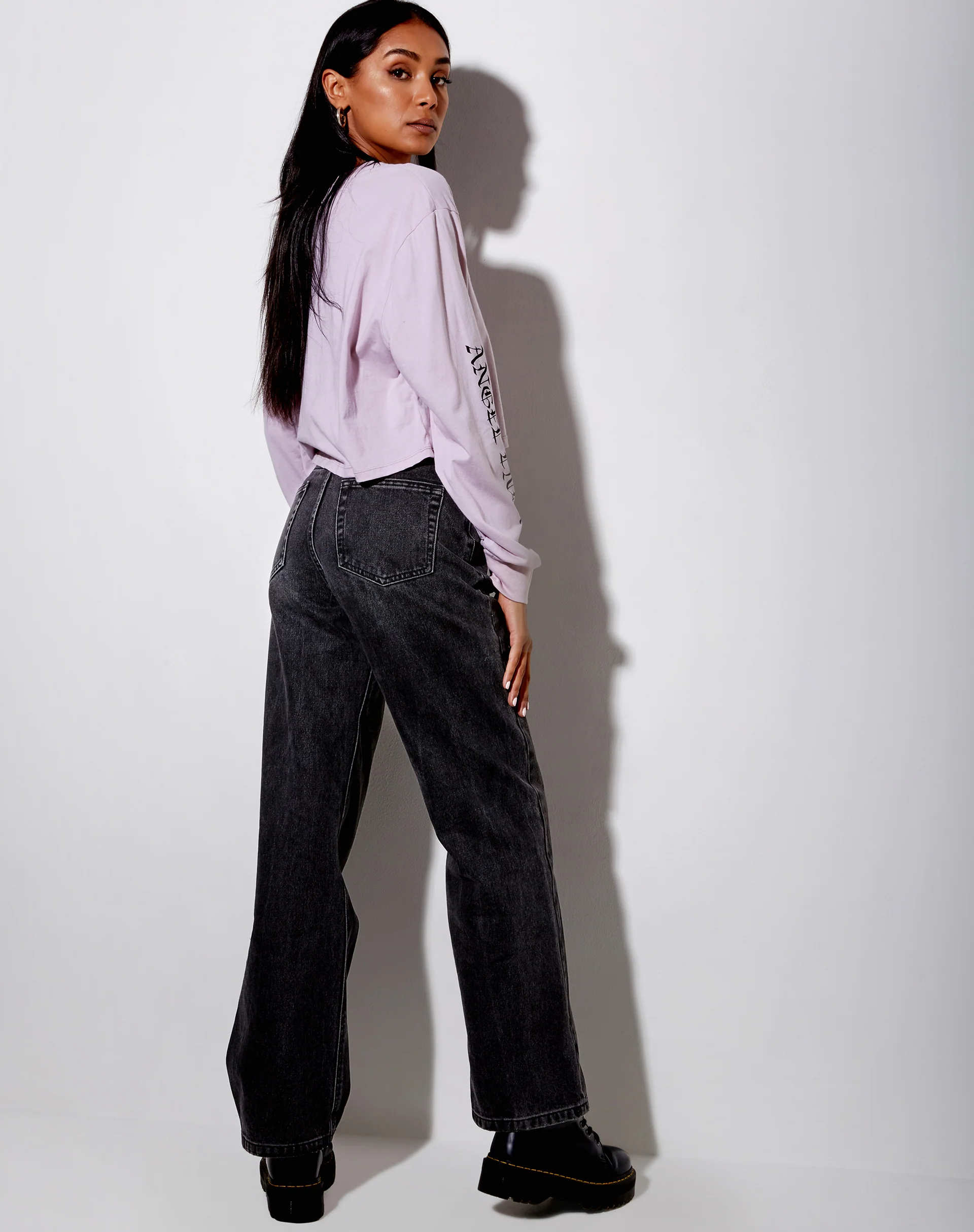 Boli Crop Tee in Violet Angelo 'Angel Energy' - Image 5
