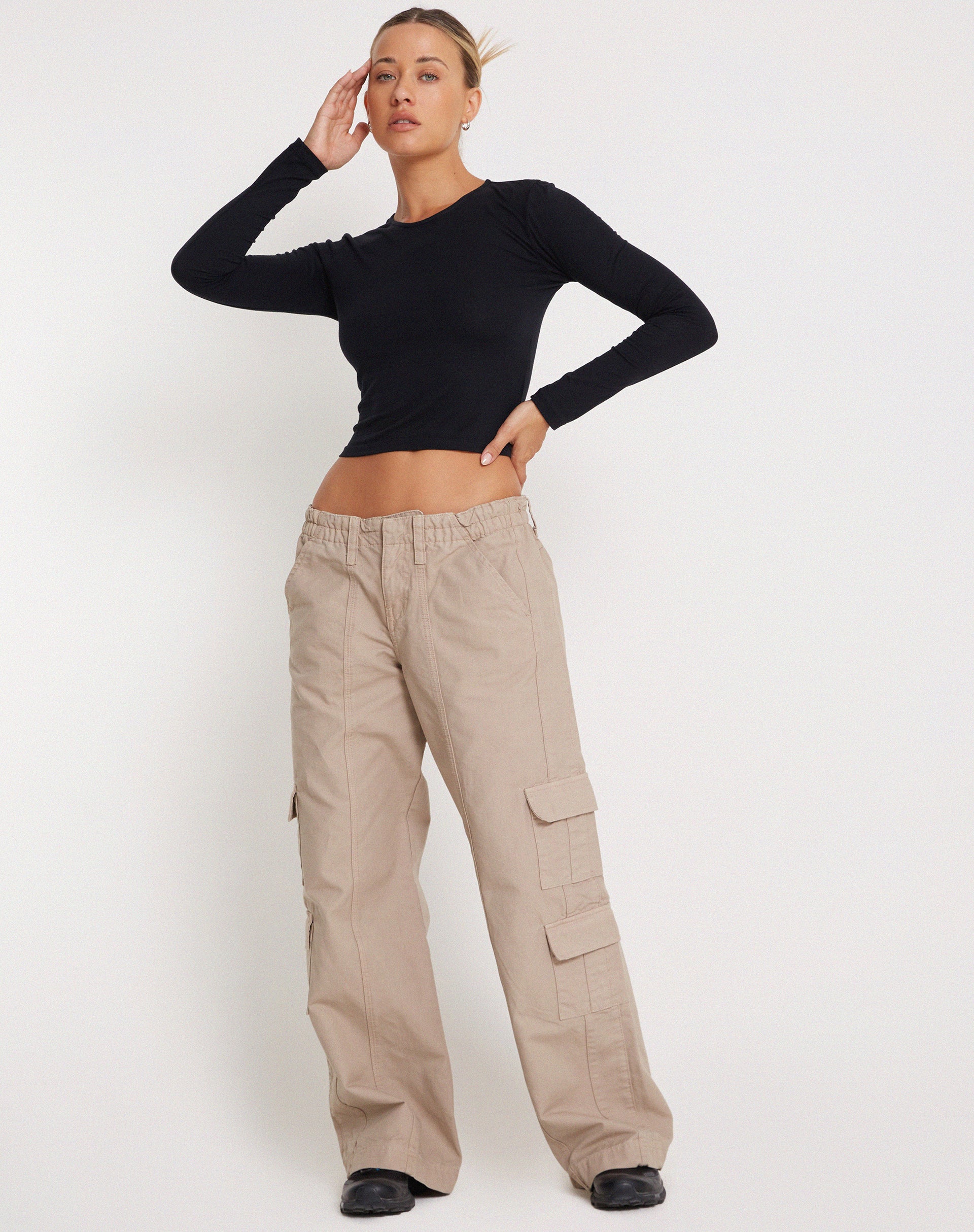 Bon Long Sleeve Top in Black - Image 7
