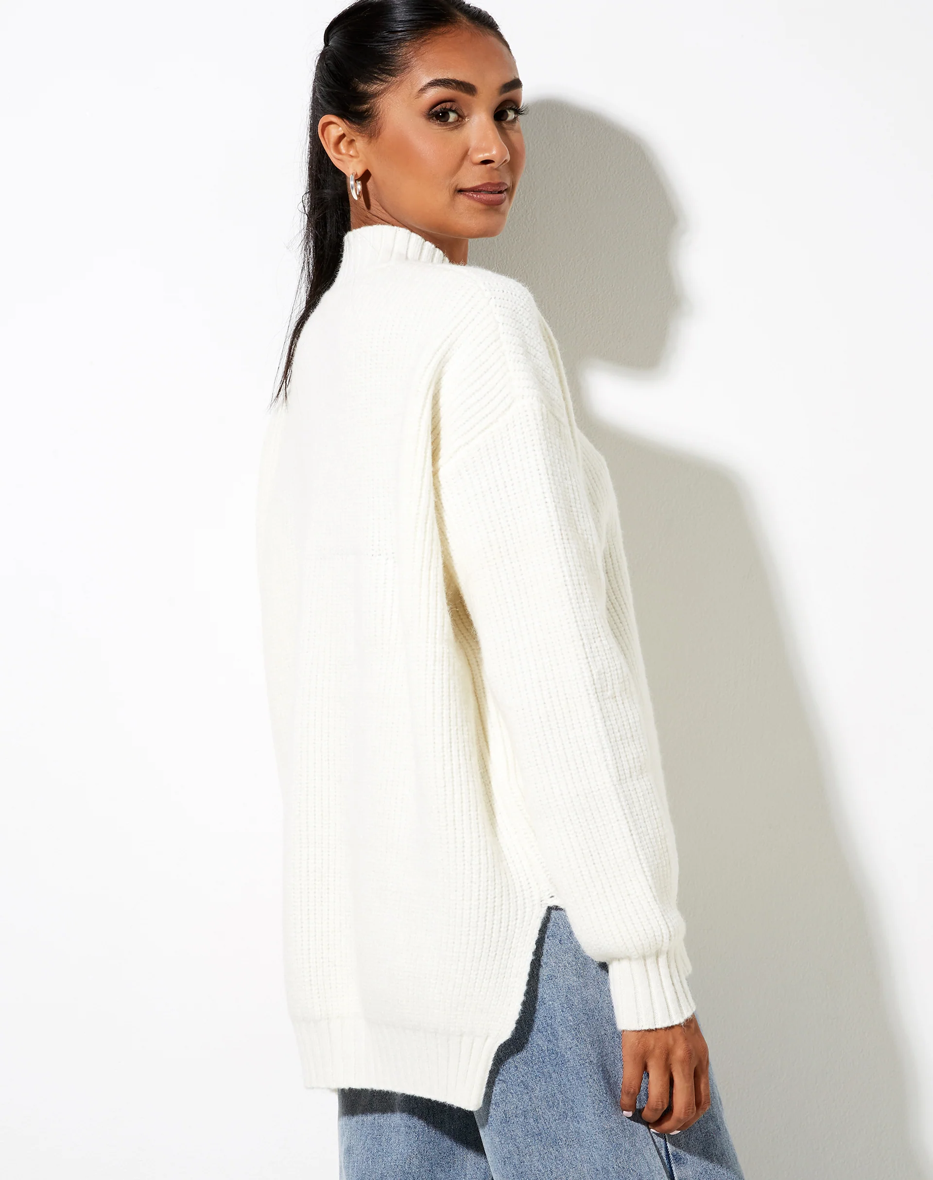 Bondy Jumper in Knit Ivory - Image 2