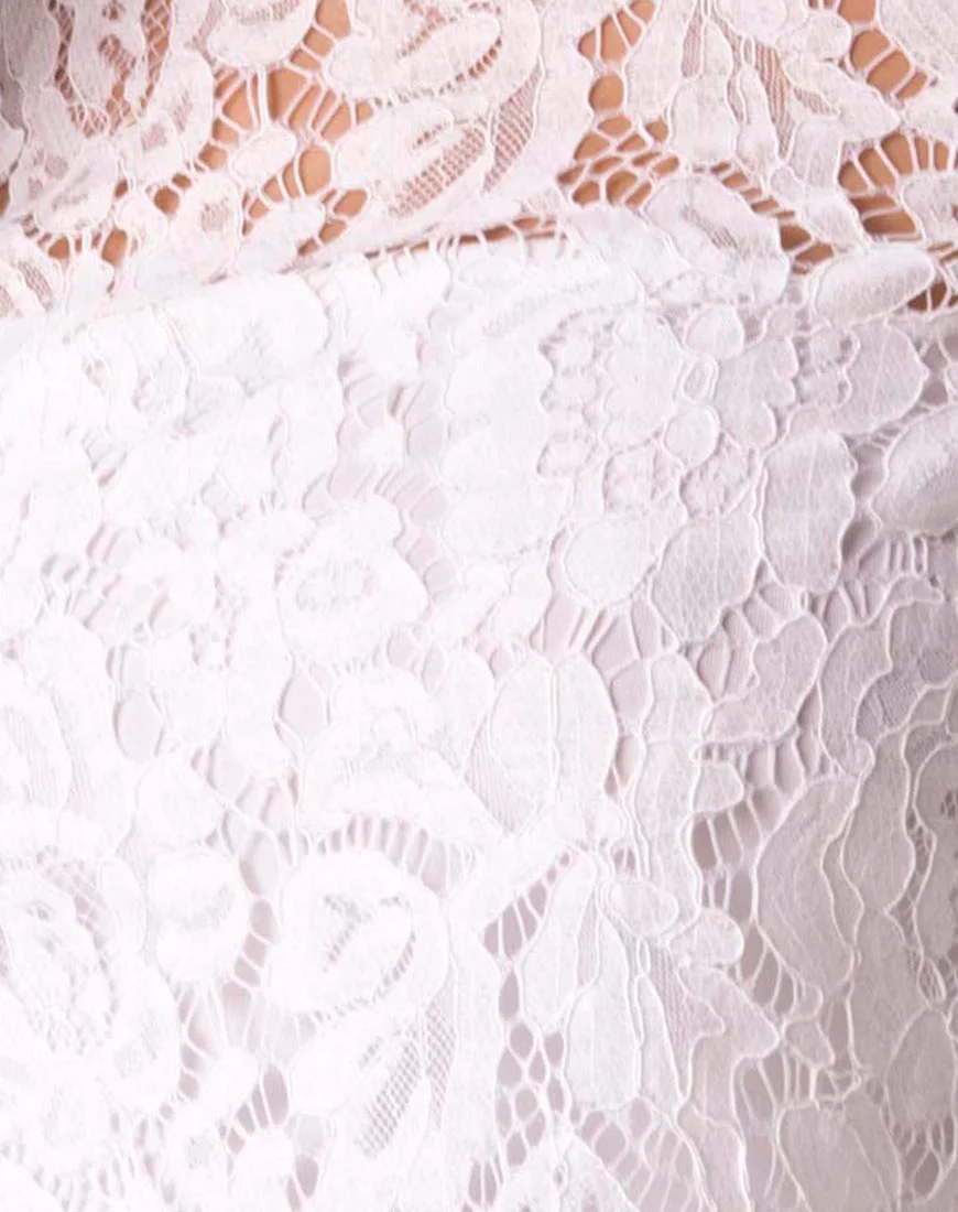 Bonnie Crop Top in Angel Lace White - Image 5