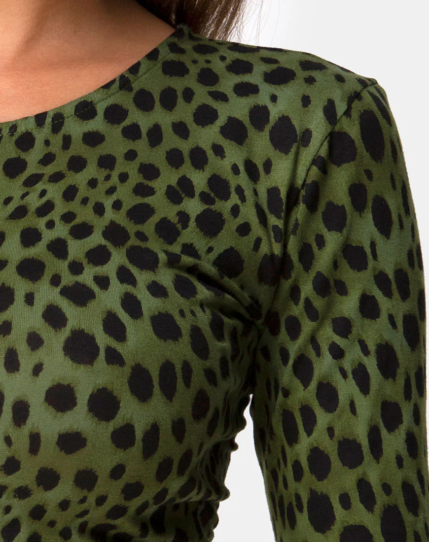 Bonnie Crop Top in Cheetah Khaki - Image 5