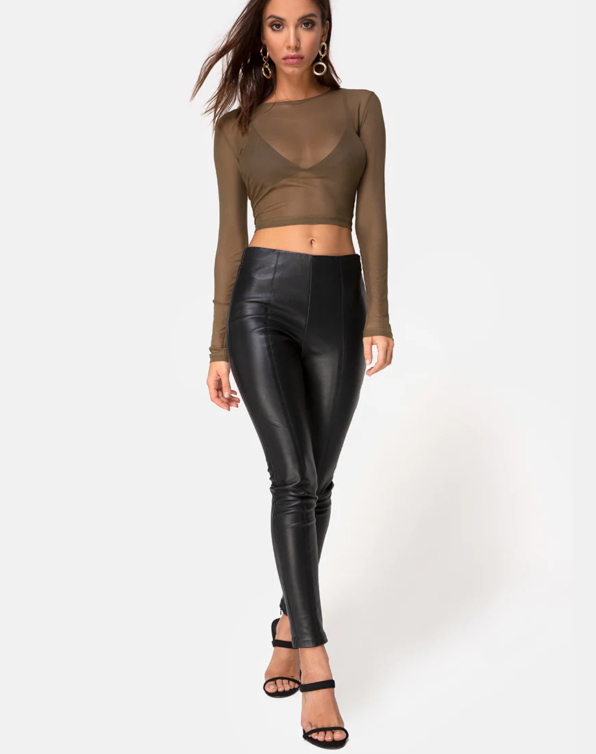 Bonnie Top in Net Khaki - Image 3