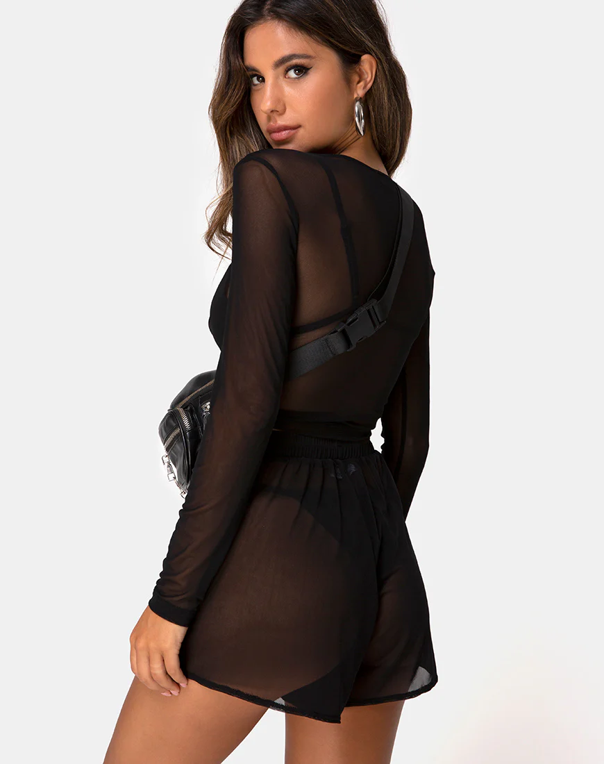 Boris Short in Mesh Black - Image 2
