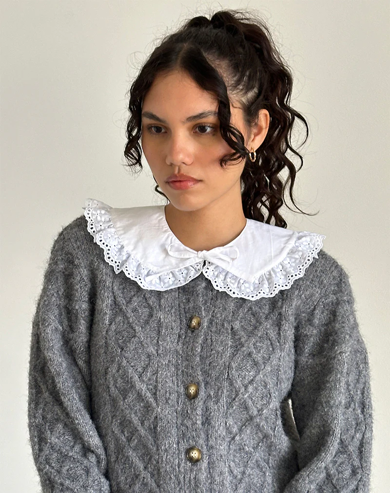 Bossa Detachable Collar in White - Image 6