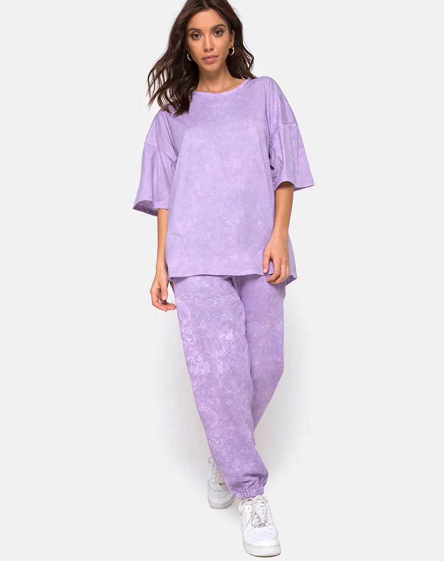 Botec Tee in Purple Acid Wash - Image 3