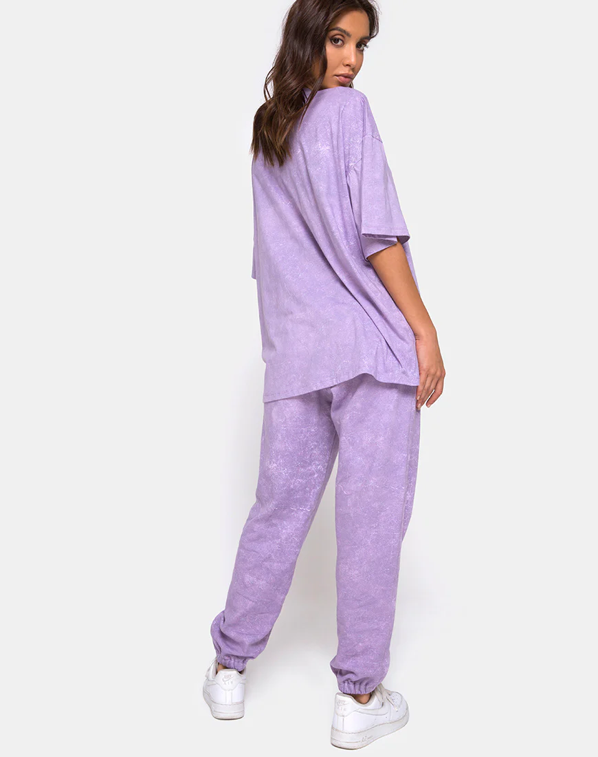 Botec Tee in Purple Acid Wash - Image 4