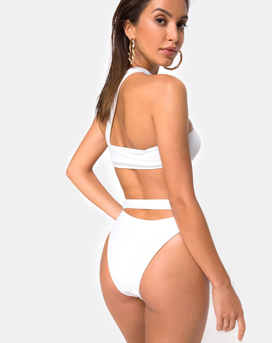 Bound Bikini Top in White - Image 2