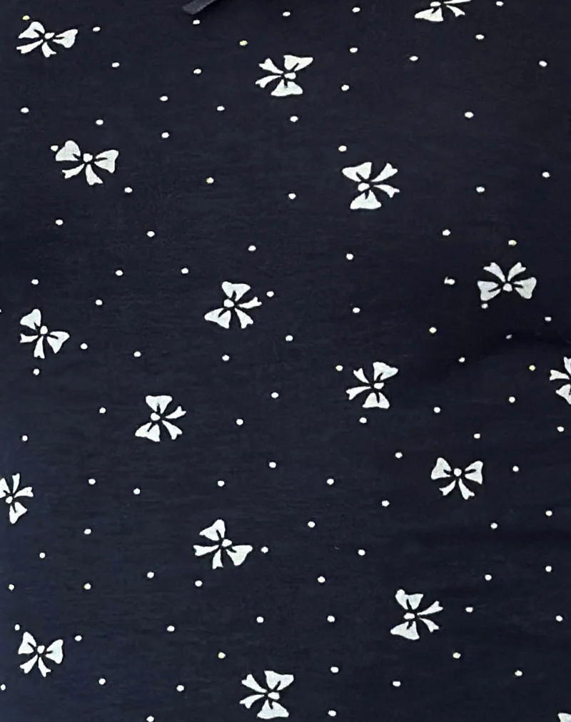 Bovino Top in Mini Bow Navy - Image 6
