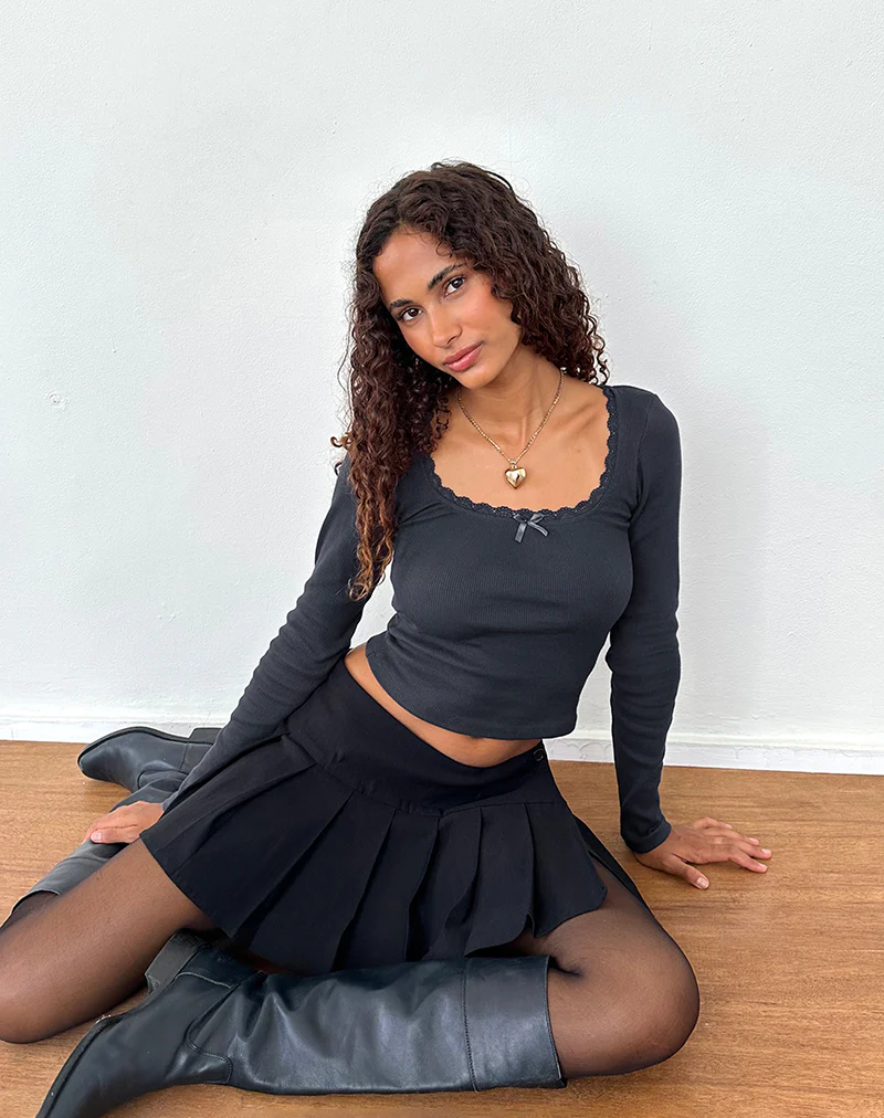Bovita Long Sleeve Top in Ocean Storm - Image 2