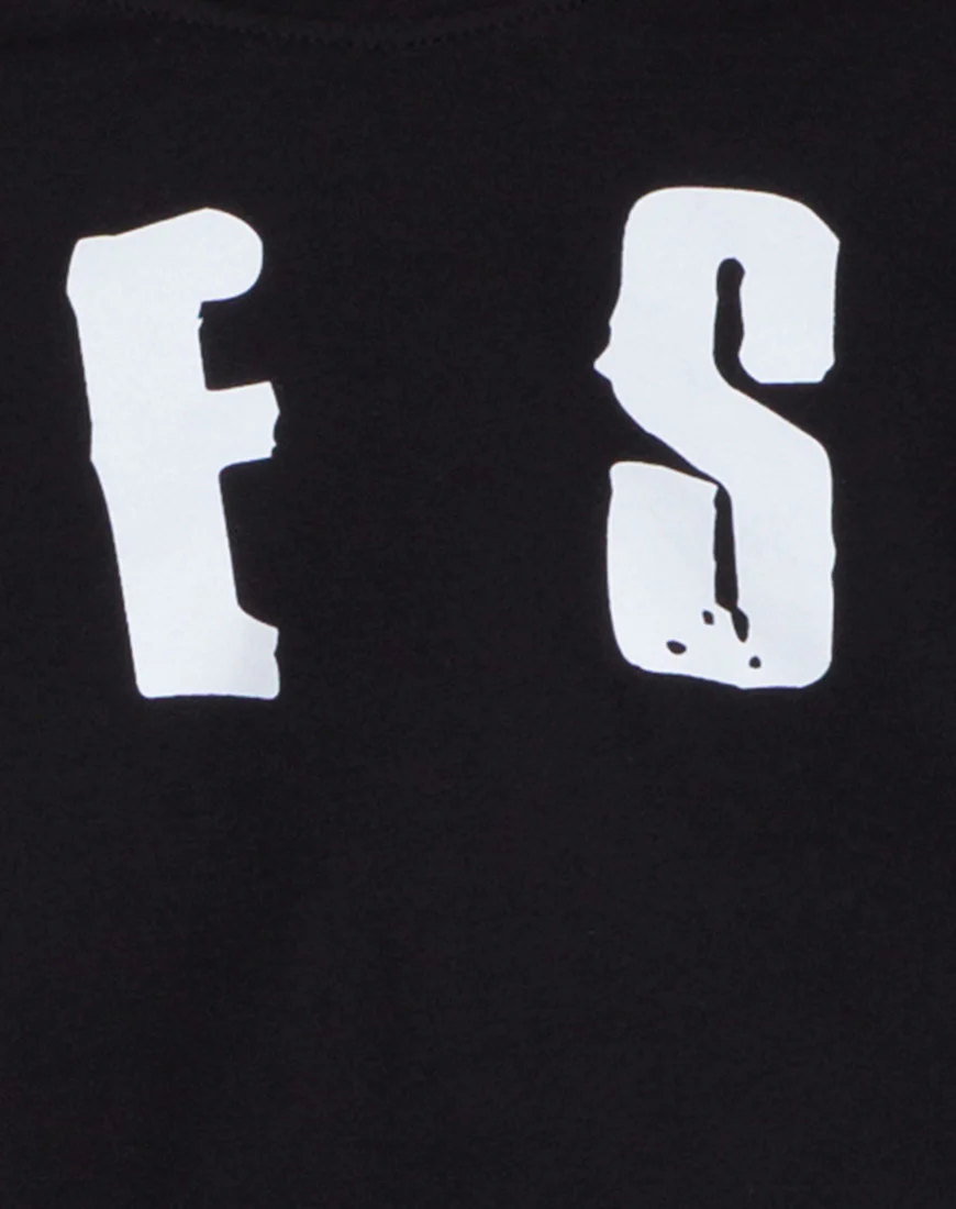Box Expression Crop Tee in Black - Image 5