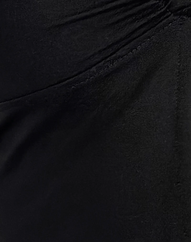 Brea Hardware Butterfly Top in Rayon Jersey Black - Image 6
