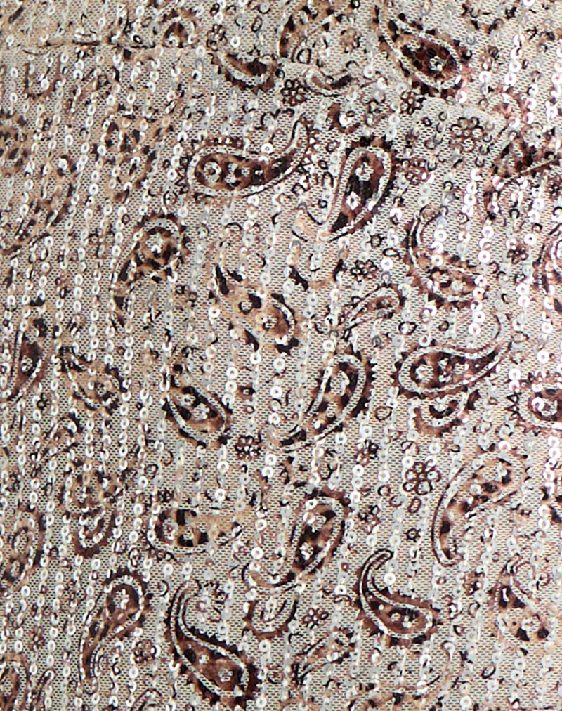 Brilia Bandeau Top in Paisley Sequin Gold - Image 6