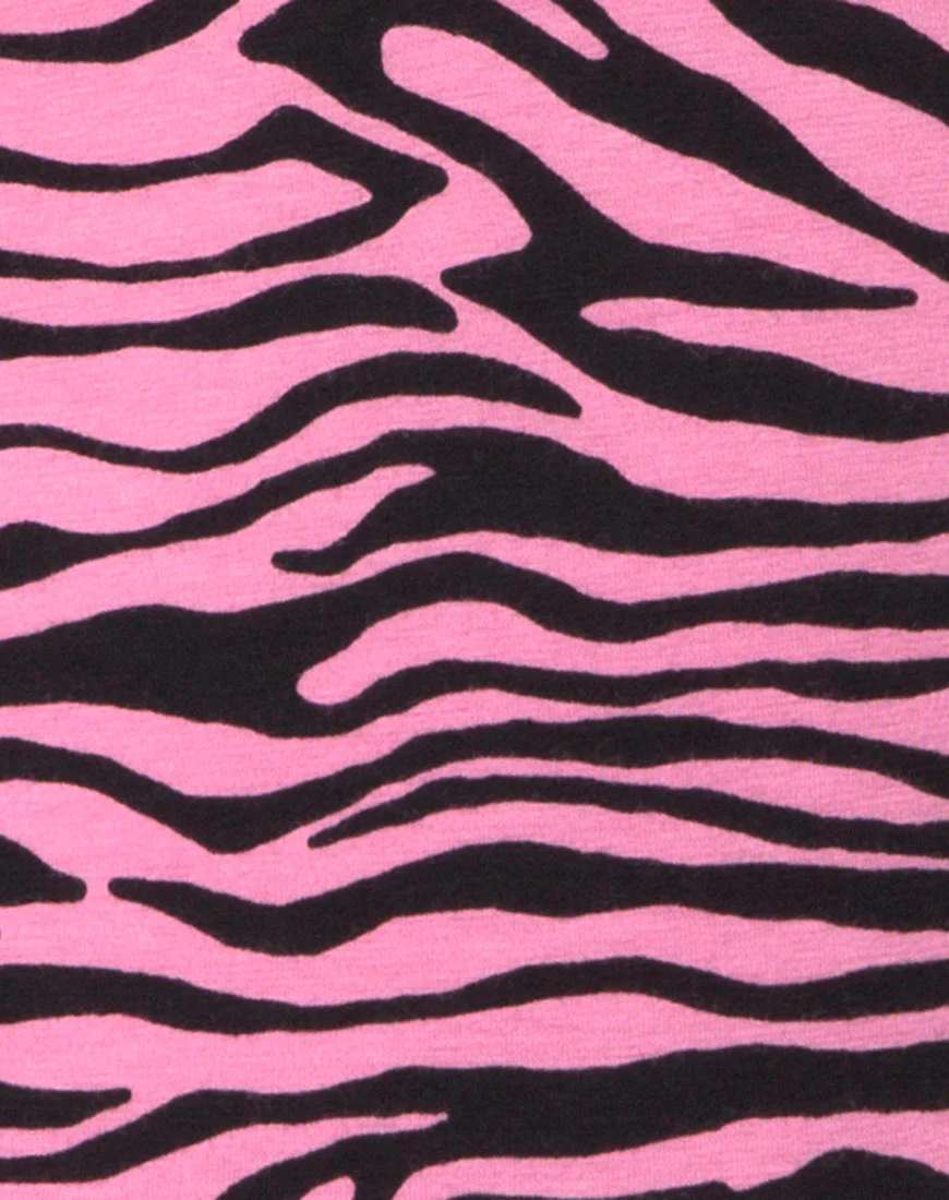 Brista Catsuit in Zip's Zebra Pink - Image 5