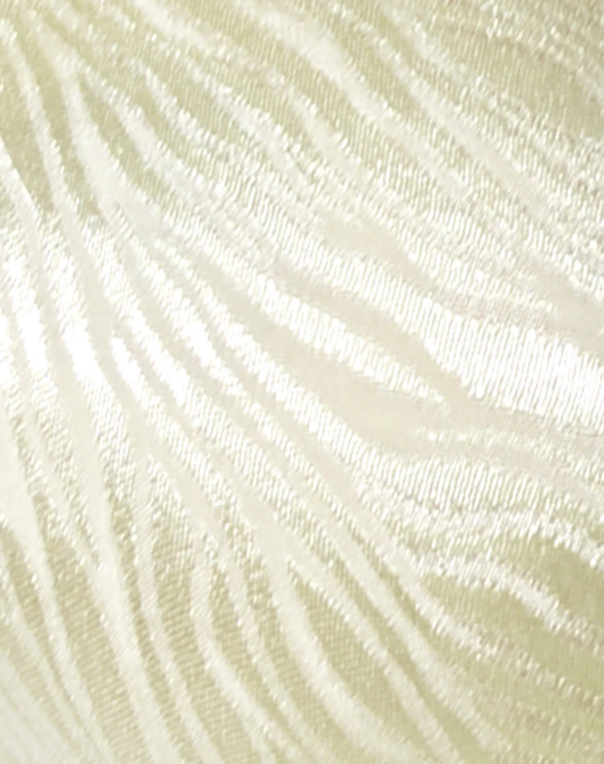 Briza Crop Top in Satin Zebra Pistachio - Image 5
