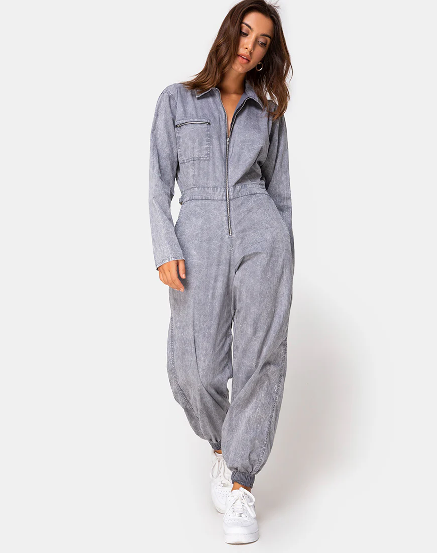 Brody Boiler Suit in Stone Wash - Image 3
