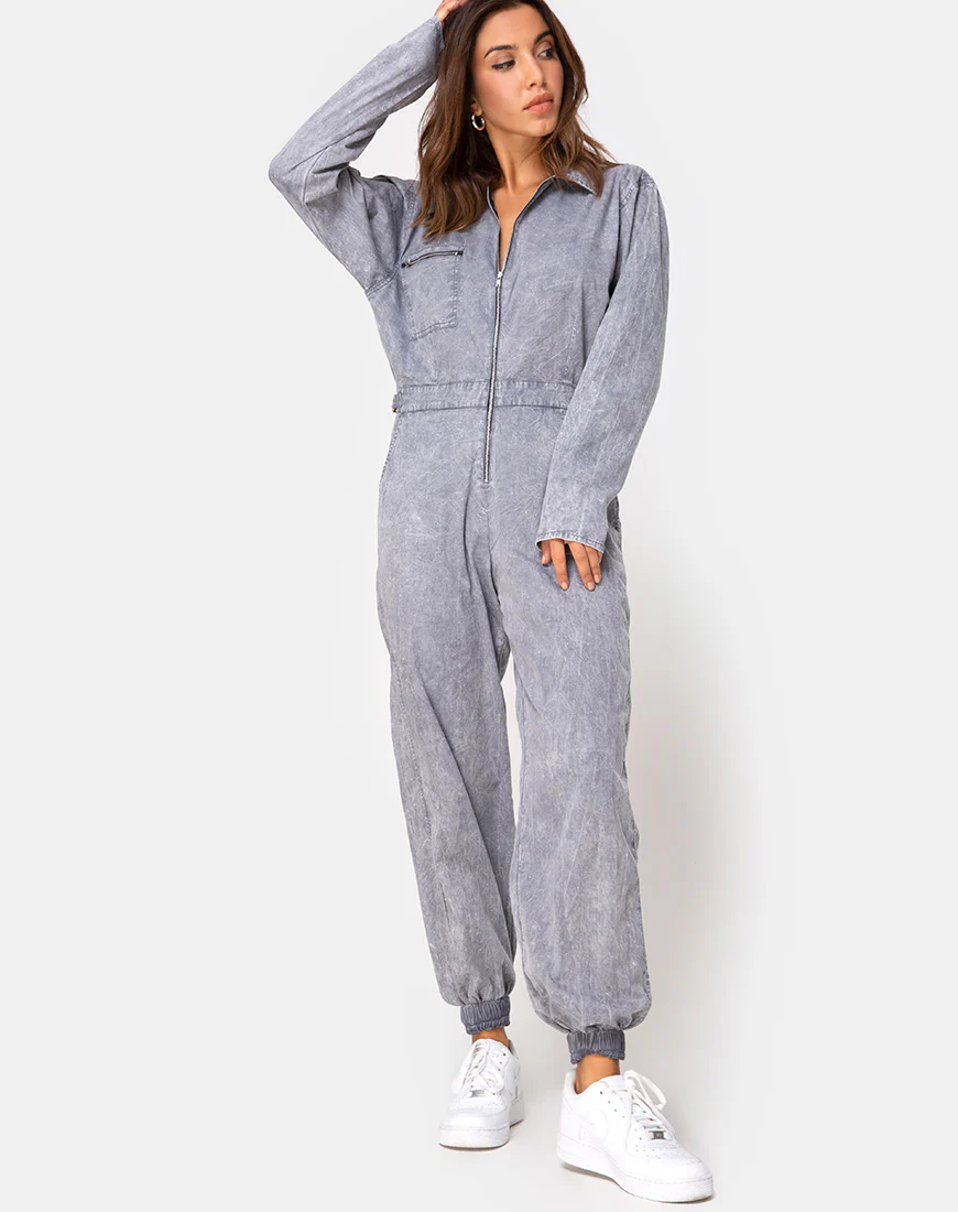 Brody Boiler Suit in Stone Wash - Image 4