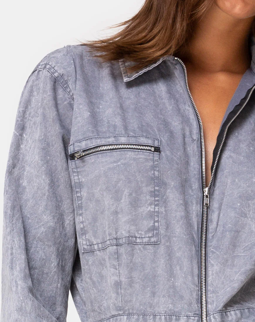 Brody Boiler Suit in Stone Wash - Image 5