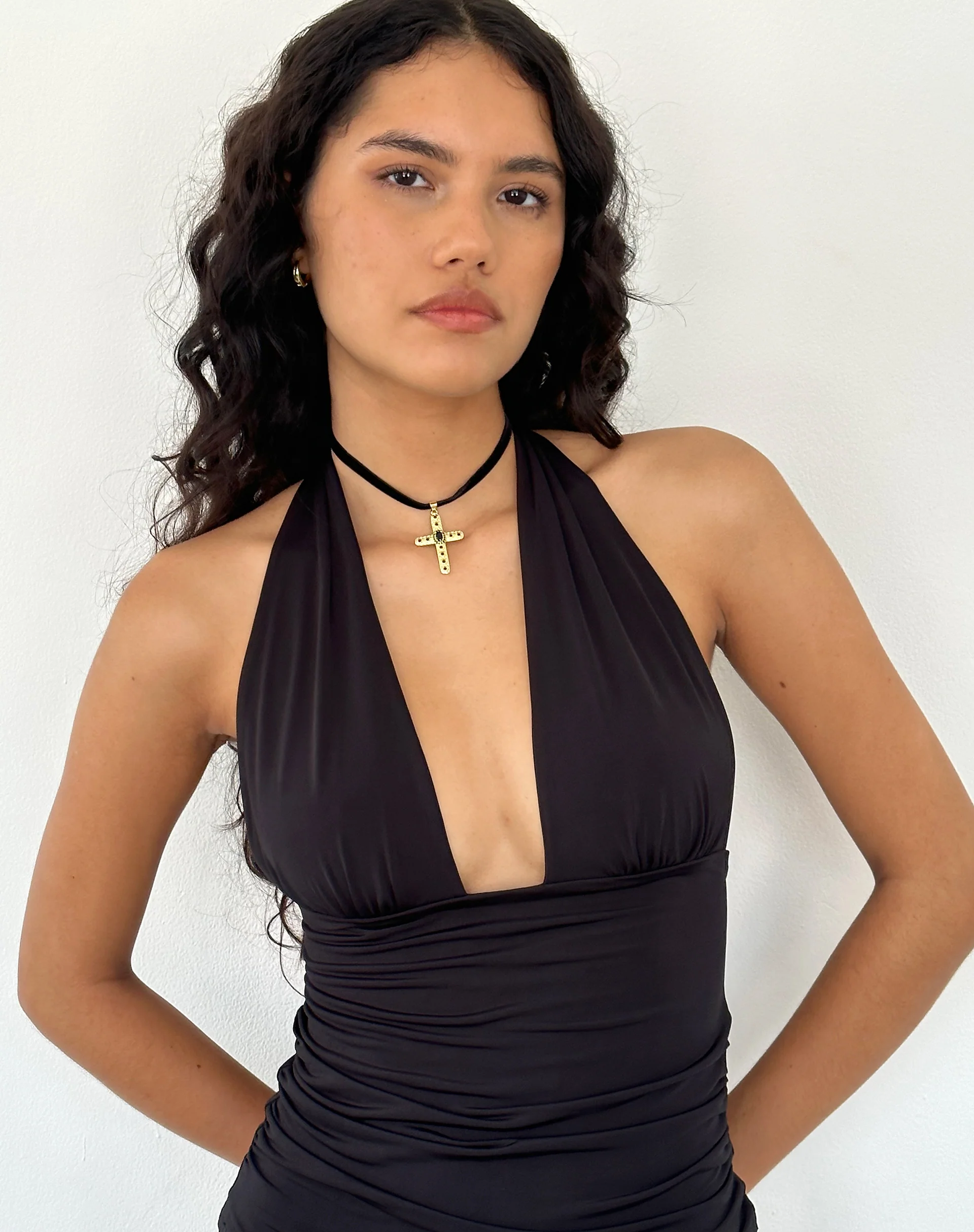 Brooklyn Cross Choker Necklace by Gemini Jewels - Image 4