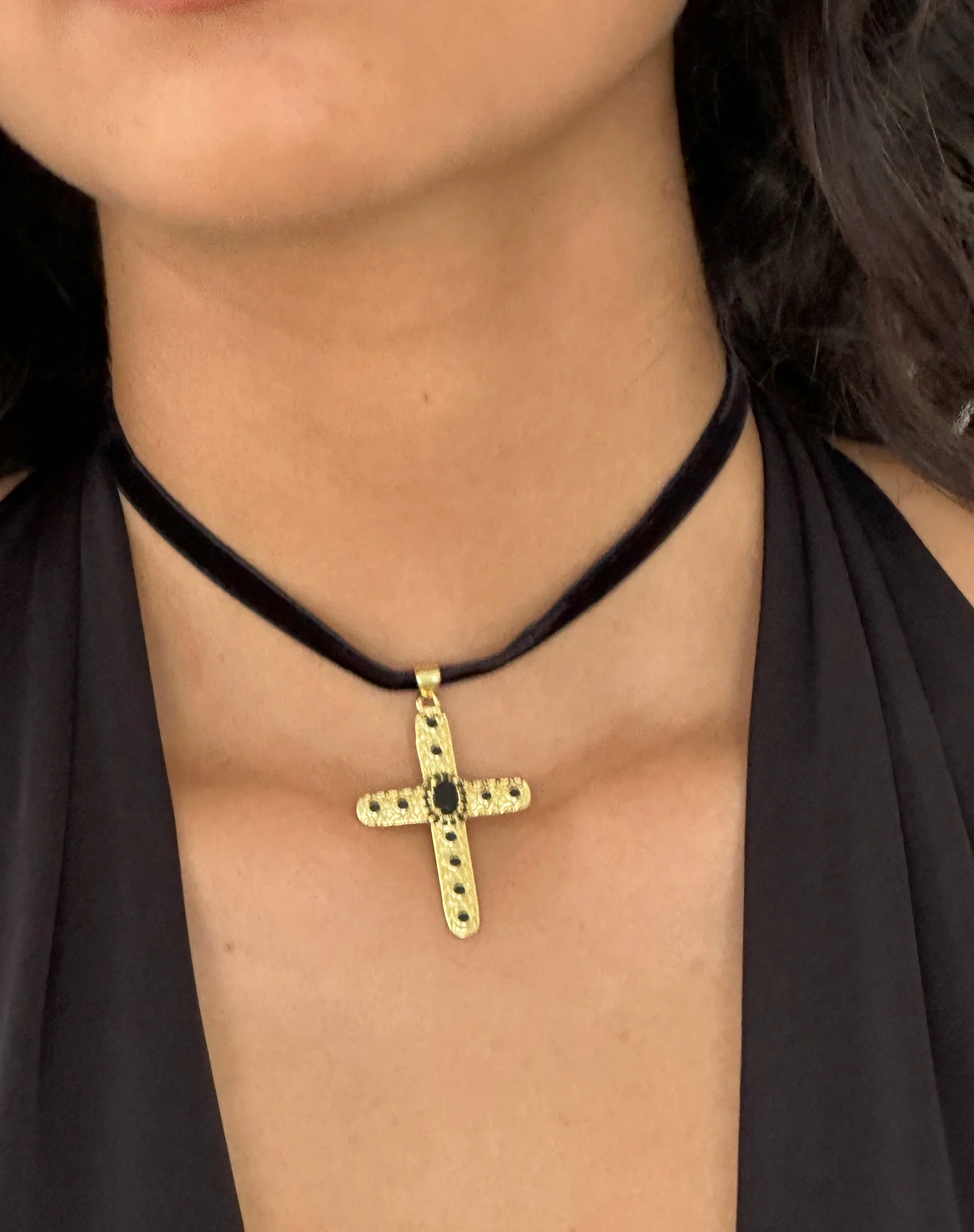 Brooklyn Cross Choker Necklace by Gemini Jewels - Image 5